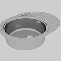 Stainless Steel Single Bowl Kitchen Sink With Built In Drainer Design