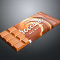 Delicious Glossy Brown Chocolate Bar Mockup With Swirl Design Packaging