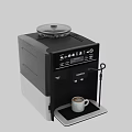 Automatic Coffee Machine As Modern Kitchen Appliance With Digital Display And Coffee Cup