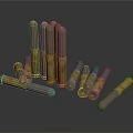 Bullets Pistol Bullets Rifle Bullets Machine Gun Bullets Ammunition Bullet Box Bullets Shooting Bullets 3d model