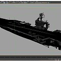 U.S. Nimitz-class aircraft carrier CVN77 USS George Bush carrier Pacific Fleet aircraft F18 E2D UH60 3d model