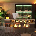 WILD UTOPIA Restaurant Outdoor Seating With Barbecue And Beer String Lights And Plants