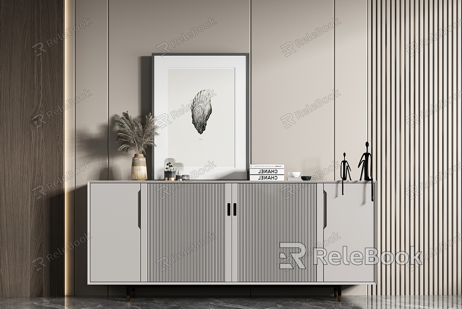 Modern Side Cabinet Decorative Cabinet Entrance Cabinet model