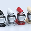 Colorful Stand Mixers As Modern Kitchen Appliances In Black White Red Beige