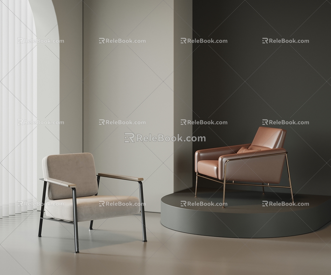 Modern Sofa Chair Single Chair Leisure Chair 3d model