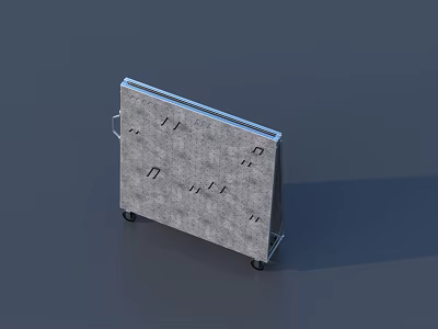 Practical Gray Rolling Storage Shelf With Multiple Compartments For Home Organizing 3d model