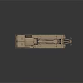 Military Sand Colored Heavy Duty Truck With Crane And Multiple Wheels