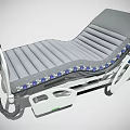 Adjustable Medical Bed With Inflatable Mattress Control Panel And Mobile Wheels 3d model