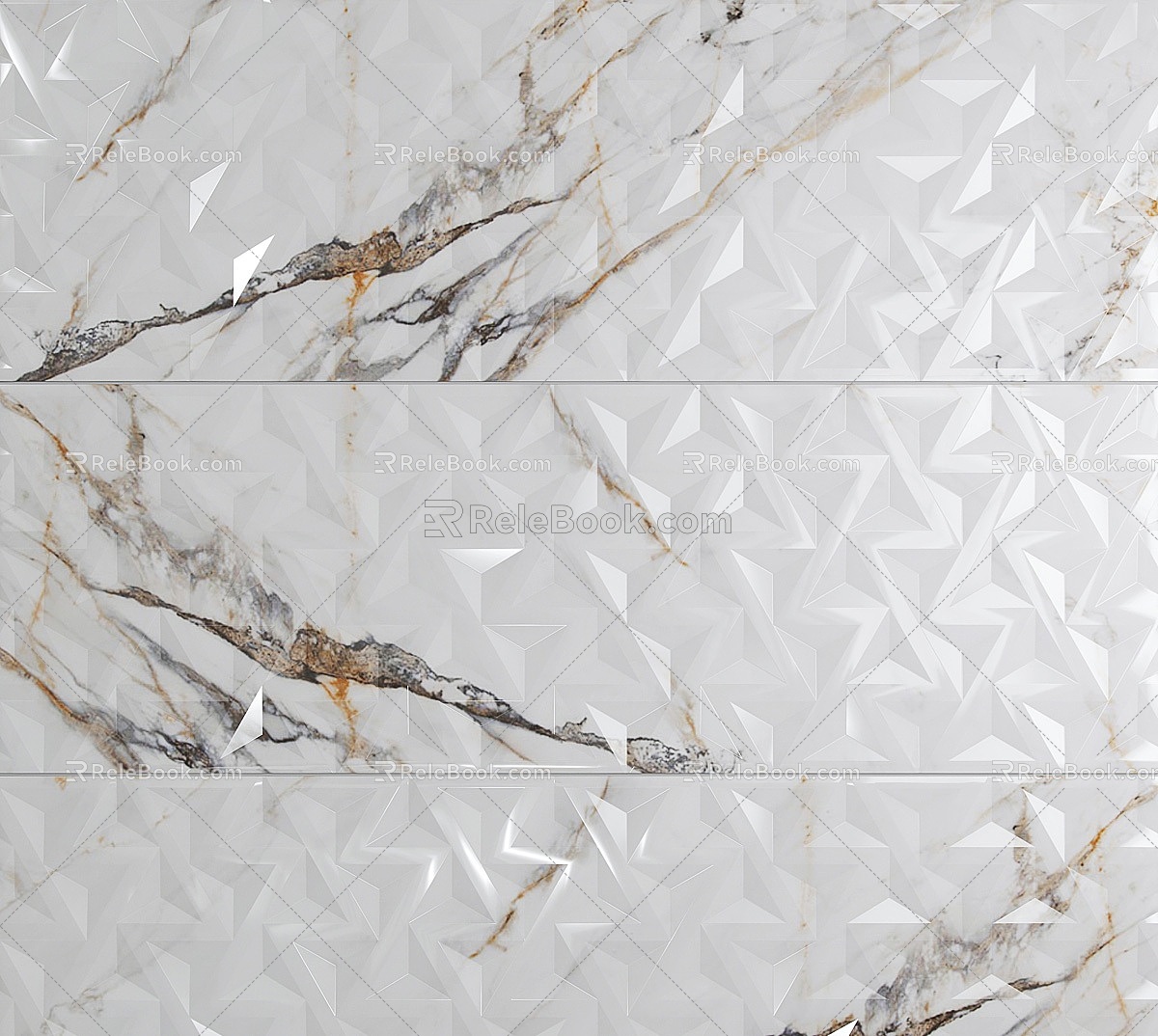 marble wall tile creative brick wall 3d model