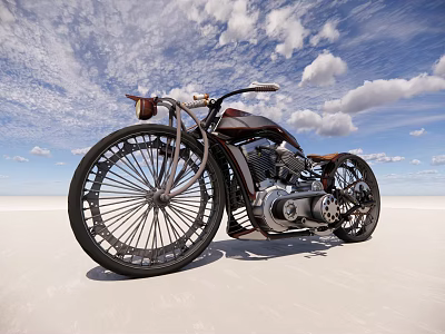 Vintage Motorcycle Luxury Motorcycle 3d model