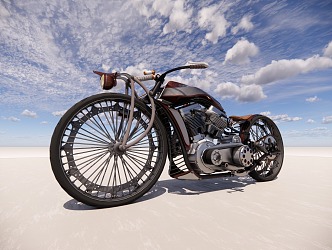 Vintage Motorcycle Luxury Motorcycle 3d model