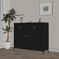 French Middle Entrance Cabinet 3d model