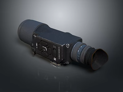 High Quality Electronic Optical Device With Professional Lens Control Panel And Black Housing 3d model
