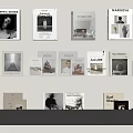 Modern Bookshelf Storage Shelf Books and Periodicals Reading Materials 3d model