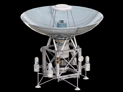 Large Satellite Dish With Parabolic Reflector And Metal Support Structure 3d model