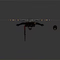 Detailed Action Figure In Black Tactical Outfit With Dual Swords And Standing Pose