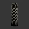 Automotive Car Wheel Tire With Black Alloy Rim And Tread Pattern Design