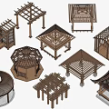 Modern landscape gallery landscape pavilion landscape framework pavilion skeleton 3d model
