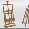 Two Wooden Art Easels With Different Structures As Art Studio Supplies