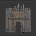 Puerto Rico Gate Ancient Gate San Juan Gatehouse Stone Gatehouse in Puerto Rico 3d model
