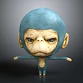 Blue Cartoon Train Character With Fun Design And Colorful Details