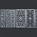 Decorative Room Dividers with Various Intricate Patterns and Ornate Designs 3d model