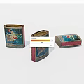 Vintage Metal Storage Boxes With Colorful Illustrations And Retro Designs