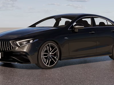 Sleek Black Sedan With Modern Exterior Design And Sporty Alloy Wheels 3d model
