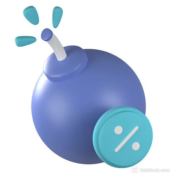Blue Sphere Shaped Object With White Nozzle Spraying Blue Liquid And Circular Percentage Indicator 3d model 