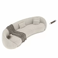 Cozy Modern Two-Seater Sofa With Decorative Pillows Soft Throw Blanket And Multiple Color Options