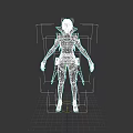 Game Movie Female Character In Red And Black Armor With Gold Accents