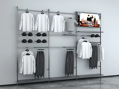 Modern clothing rack 3d model