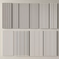 Modern Striped Wall Panels With Grey And White Vertical Lines For Interior Design 3d model