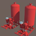 Fire hydrant pressure stabilizing pump 3d model
