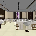 Modern Luxury Jewelry Store Interior With Glass Display Cases And White Counters