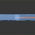 Transparent Blue Popsicle Decorated With Moon And Stars On Wooden Stick