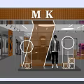 Modern Clothing Store Interior With Window Display Mannequin Fashion Apparel And Decorative Elements