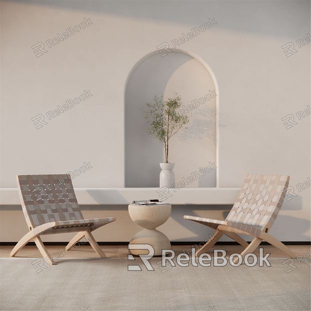 Modern leisure table and chair combination single chair model