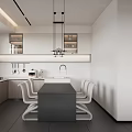 Modern Living Dining Room Interior Design With White Sofa Fireplace TV Wall And Curtains