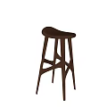 Modern Wooden Bar Stool With Unique Cross Leg Design For Kitchen Bar Area