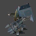 Intrepid-class walker machine gun 3d model