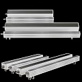 White Stacked Long Bar Industrial Equipment with Metal Connectors for Industrial Cooling Applications