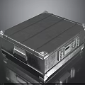 Durable Metal Equipment Case With Hard Shell Carrying Handle Secure Latches And Top Stripe Design