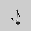 Black Modern Table Lamp With Adjustable Head And Metal Stand For Home Office Study Room