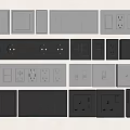 Various Electrical Switches And Power Sockets In Different Colors And Designs