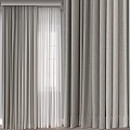 Gray Textured Linen Blend Curtains With Sheer Layer For Modern Home Window Decor
