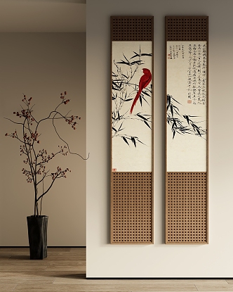 New Chinese Decorative Painting 3d model