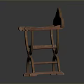 Wooden Leisure Chair With Classic Design Curved Armrests And Unique Backrest