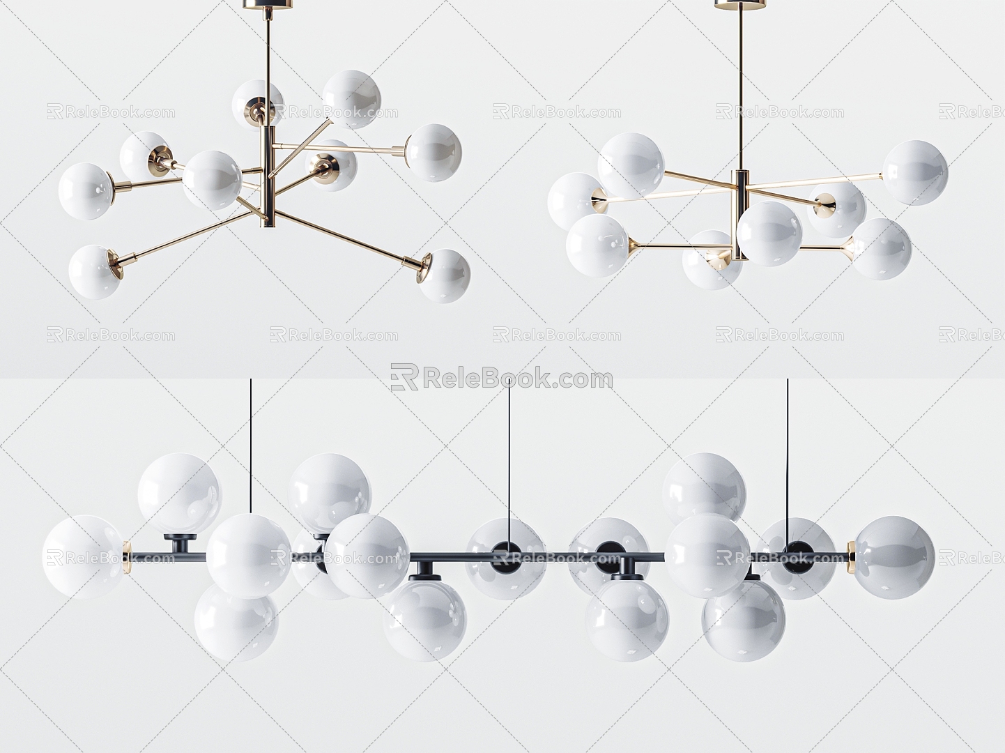 Modern chandelier 3d model