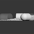 White Food Pellets Spilled From Open Capsule On Black Surface